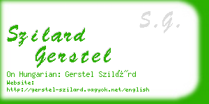 szilard gerstel business card